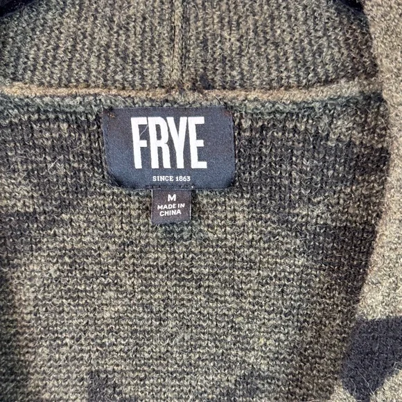 Frye Olive and Black Patterned Cardigan - Picture 3 of 11